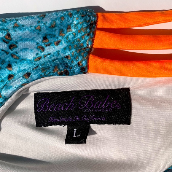 Snakeskin bikini bottom L blue - Picture 3 of 5